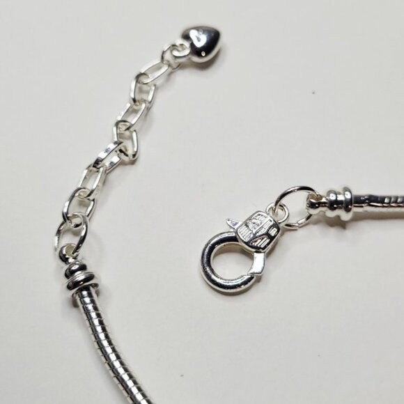 NWT Pandora Style Charm Bracelet Sparkling Pink Elephant Glittering Rhinestones - Picture 7 of 7